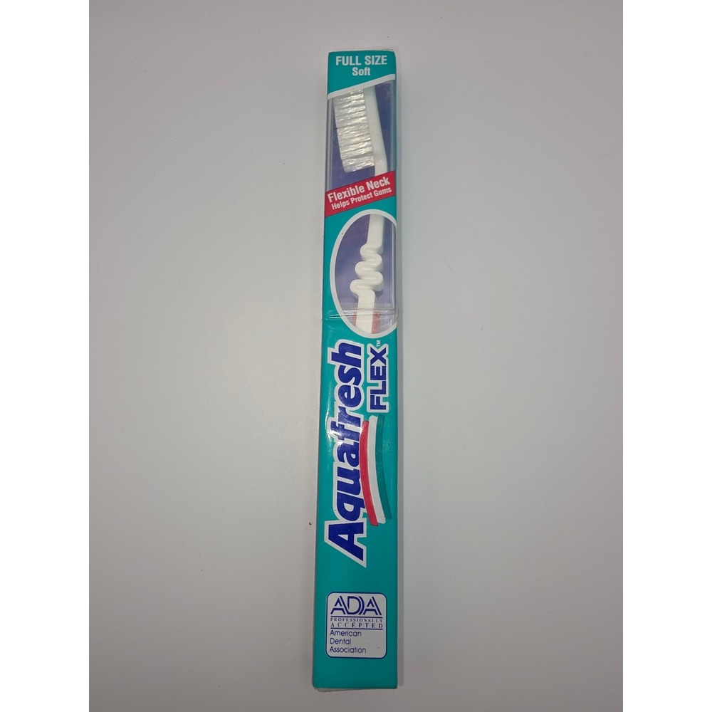 Aquafresh Flex Toothbrush Full‎ Size Soft Flexible Neck Vintage New In Box